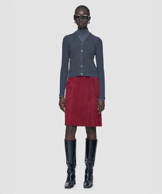 JOSEPH 【洗える】メリノリブ　カーディガン Smoke