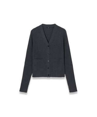 JOSEPH 【洗える】メリノリブ　カーディガン Smoke