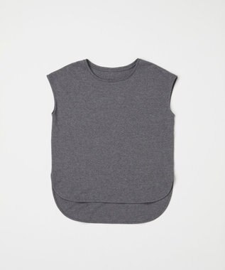 TOQUE 25SS新作〈大草直子さんアドバイザー〉スーピマコットンスムースフレンチノースリーブトップス グレー