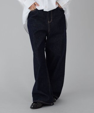 WEGO 【ユニセックス着用ITEM/SMLサイズ展開/ウエスト調整可】バギーデニムパンツ デニムインディゴ