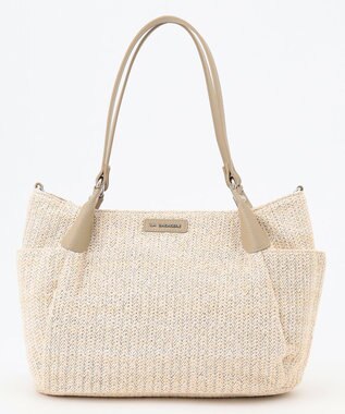 LA BAGAGERIE つまみハンドル　サマー2wayトートバッグ アイボリー