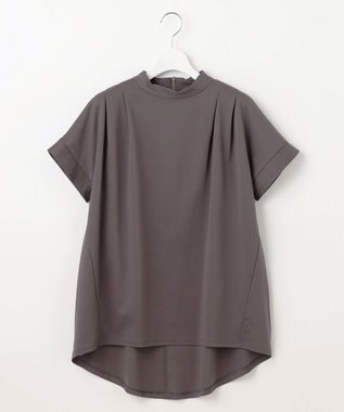 自由区 【洗える】ハイカウントハイネック カットソー スレート