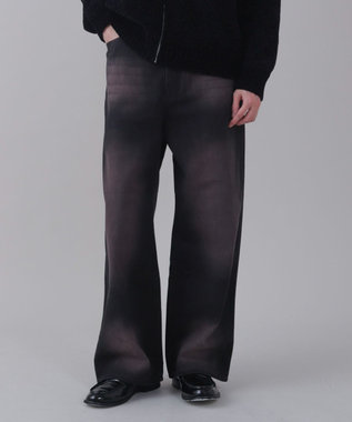 WEGO 【ユニセックス着用ITEM/SMLサイズ展開/ウエスト調整可】バギーデニムパンツ ブラックその他