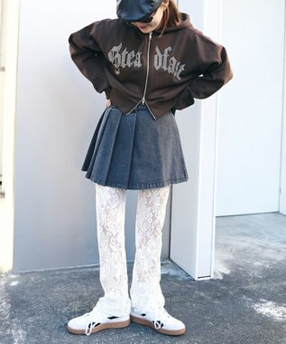 WEGO デニムラッププリーツスカート ブラックその他