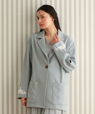 Green Parks ・ＥＬＥＮＣＡＲＥ　ＤＵＥ　袖コード刺繍ジャケッ Mint