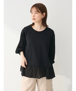 Green Parks 消しプリーツドッキングカットチュニック Black