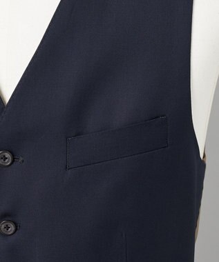 GOTAIRIKU シワになりにくい【御幸毛織/みゆきけおり】Superior160s 3ピーススーツ（ネイビー） ネイビー系