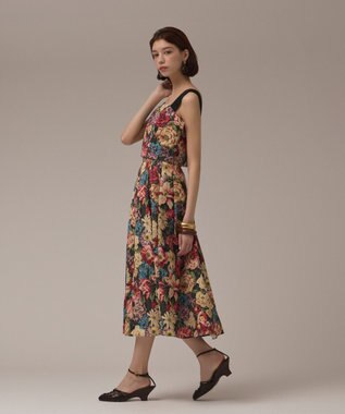 GRACE CONTINENTAL アンティークフラワーベアトップ レッド