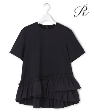 23区 【R(アール)】クロスフリルジャージー ランダムフリル Tシャツ