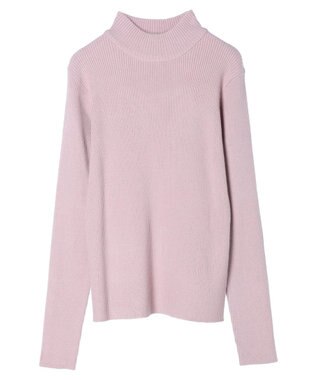 earth music&ecology やわらかタッチハイネックリブプルオーバー Lavender