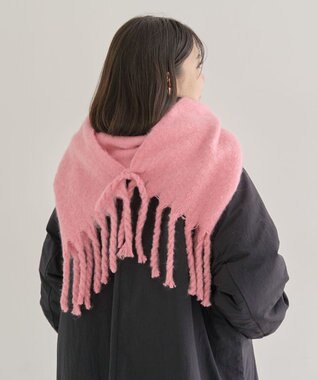 Green Parks ボリュームカラーマフラー Pink