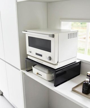 tower オーブンレンジラック タワー ブラック ブラック