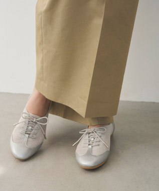 steppi シースルーダービー シューズ シルバーラメ