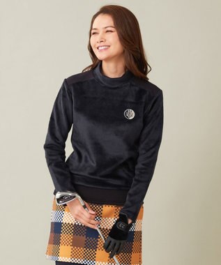 23区GOLF 【WOMEN】シルキーボンバー モックネック ネイビー系