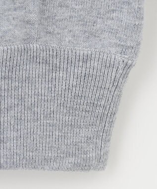 PW CIRCULUS 【MEN】【洗える】ロゴ ラグランスリーブ クルーネック ニット ライトグレー系