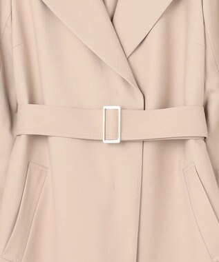 ANY SIS ノーカラーライトテロンチ コート ベージュ