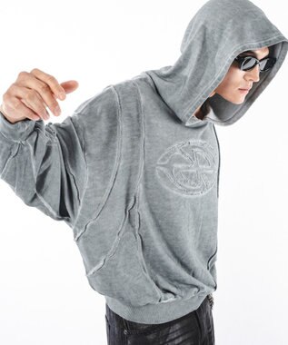 WEGO 【ユニセックス着用ITEM/MLサイズ展開】コールドダイスウィッチングプルパーカー