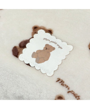 PET PARADISE ペットパラダイス くまちゃん 遠赤外線  寝袋  筒型 S（35×50cm) オフホワイト×ブラウン