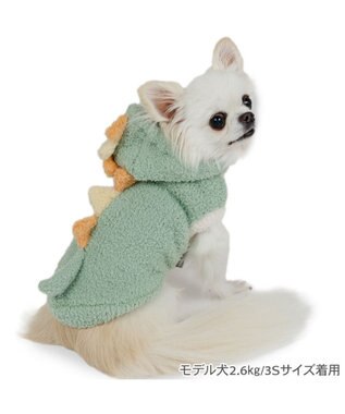 PET PARADISE ペットパラダイス ふわふわ 恐竜なりきり 小型犬 グリーン