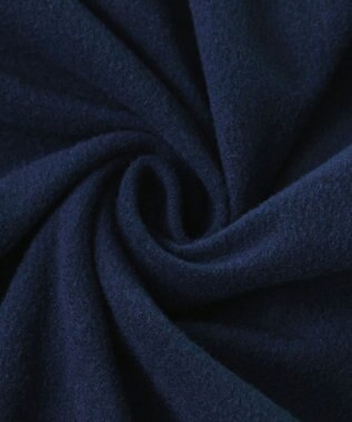 Tiaclasse 【スマート裏起毛】 ボウタイ風ブラウス ダークブルー