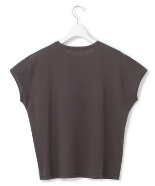 23区 S 【汗じみ防止/速乾性】フレンチスリーブ  IT Tシャツ ダークブラウン系