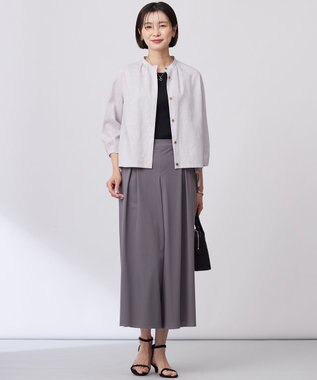 J.PRESS LADIES 【洗える】リブ ノースリーブ カットソー ブラック系