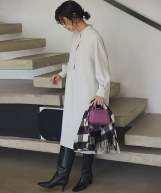 組曲 カシミヤブレンドウールストール ブラック系4