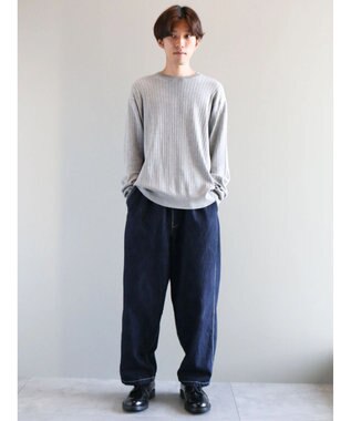 CRAFT STANDARD BOUTIQUE ワイドリブクルーネックニットプルオーバー Light Gray