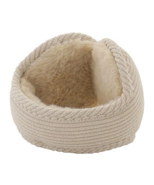 MOONBAT FURLA(フルラ) コーデュロイ×ファー バックアームイヤマフ ベージュ