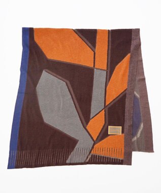 nitorito 【UNISEX】safflower オリジナル紅花柄 ストール navy