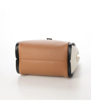 UNBILLION cachecache 3レイヤーヒネリ金具2wayトート キャメルアイボリー