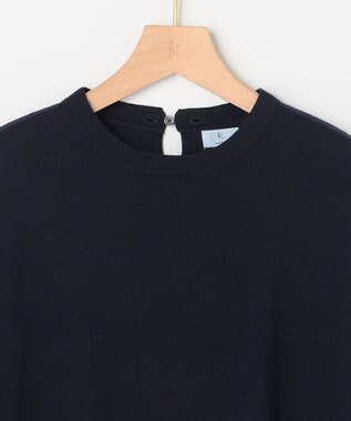 組曲 【WEB限定】レースフリルスタンド ニット ネイビー系