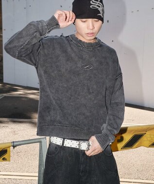 WEGO Mクロスモチーフスタッズベルト ホワイト