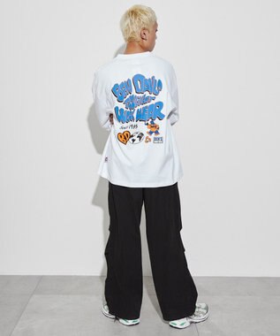 WEGO 【ユニセックス着用ITEM】別注ベンデイビスプランプロゴT（LS） ホワイト