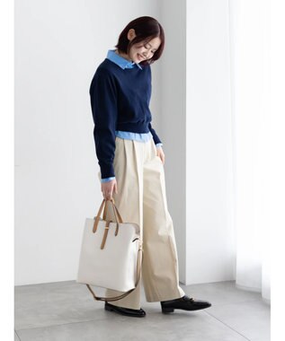 Te chichi 2タックチノパンツ【AOYAMA FASHION ASSOCIATION × Te chichi】 ベージュ