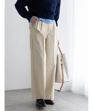 Te chichi 2タックチノパンツ【AOYAMA FASHION ASSOCIATION × Te chichi】 ベージュ