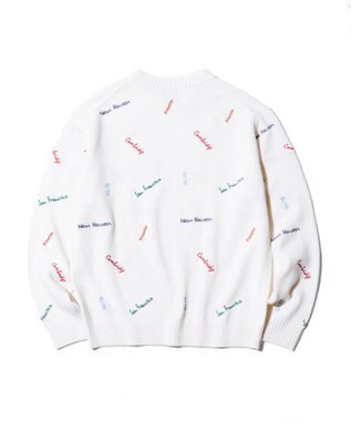 J.PRESS MEN 【J.PRESS ORIGINALS】EMBROYDERY CREW KNIT アイボリー系