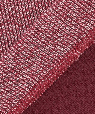 JOSEPH ABBOUD 【WEB/一部店舗限定】人気 杢糸ジャージ ハーフジップカットソー レッド系