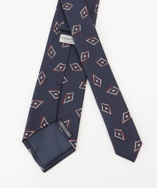 KASHIYAMA KASHIYAMAオリジナル【JAPAN MADE】ジオメトリックネクタイ レッド