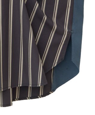 YECCA VECCA 2way袖デザインロングシャツ Stripe Black
