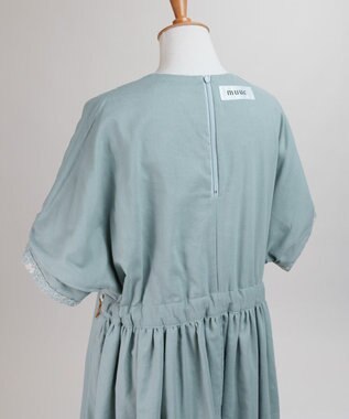 muuc 【手刺繍のような刺繍が美しい】ハイドランジア ドレス ブルー