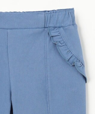 組曲 KIDS 【110-140㎝】フレアーデニムニット パンツ サックスブルー系