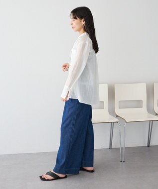 CRAFT STANDARD BOUTIQUE シアーオープンカラーシャツ White