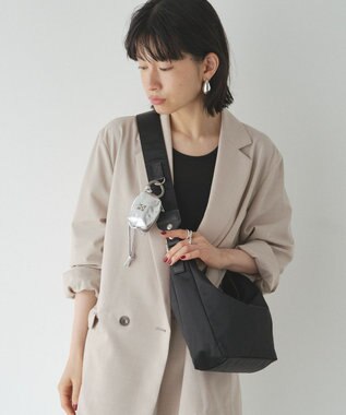 russet カラビナ付き レザーミニポーチ型チャーム(Z-220) Silver