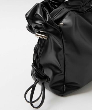 WEGO 【マルチWAY】ドロストギャザーショルダーバッグ ブラック