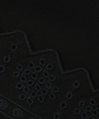 23区GOLF 【WOMEN】カノコ刺繍 ノースリーブ シャツ ブラック系