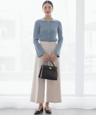 組曲 バイカラーバックストラップパンプス ブラック系1