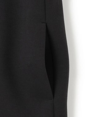 ICB L 【洗える】コンパクトWフェイス ノーカラージャケット ブラック系