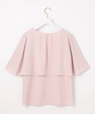 ANY SIS 【洗える】ケープフレアスリーブ ブラウス ピンク