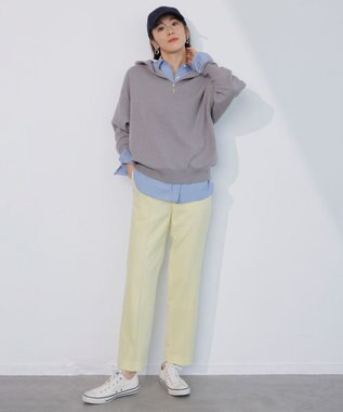 ANY 【洗える】スウェットライクフーディ グレージュ